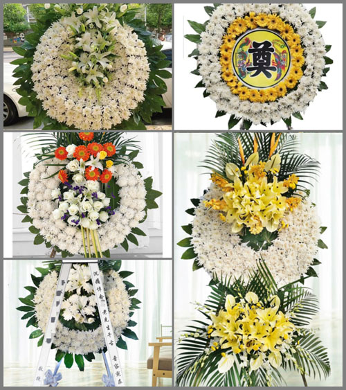 山西忻州五台县台怀镇车沟村花圈速递